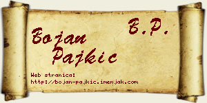 Bojan Pajkić vizit kartica